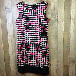 Voir Voir Size 10 Sleeveless Block Print Back Zippered Dress